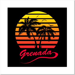 Grenada 80s Sunset Posters and Art